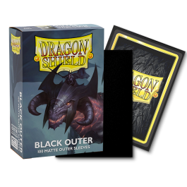 Dragon Shield Sleeves: Black Outer Sleeves Standard Matte - Black 100CT