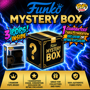 FUNKO MYSTERY BOX! 3 Pops (1 Guaranteed Chase, Convention Exclusive or Retail Exclusive)