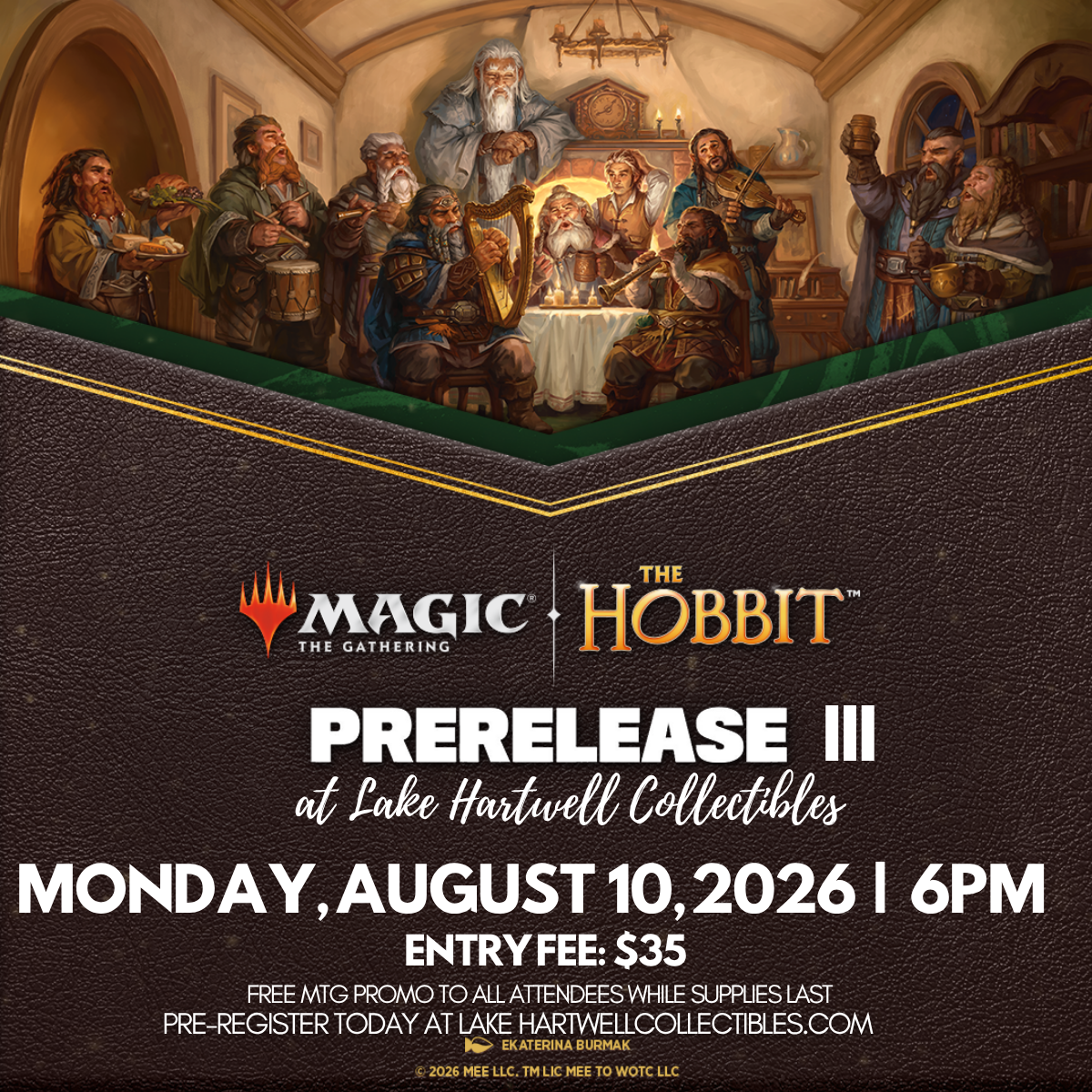 MTG EVENT: Magic the Gathering The Hobbit PreRelease III - Monday, August 10 - 6pm