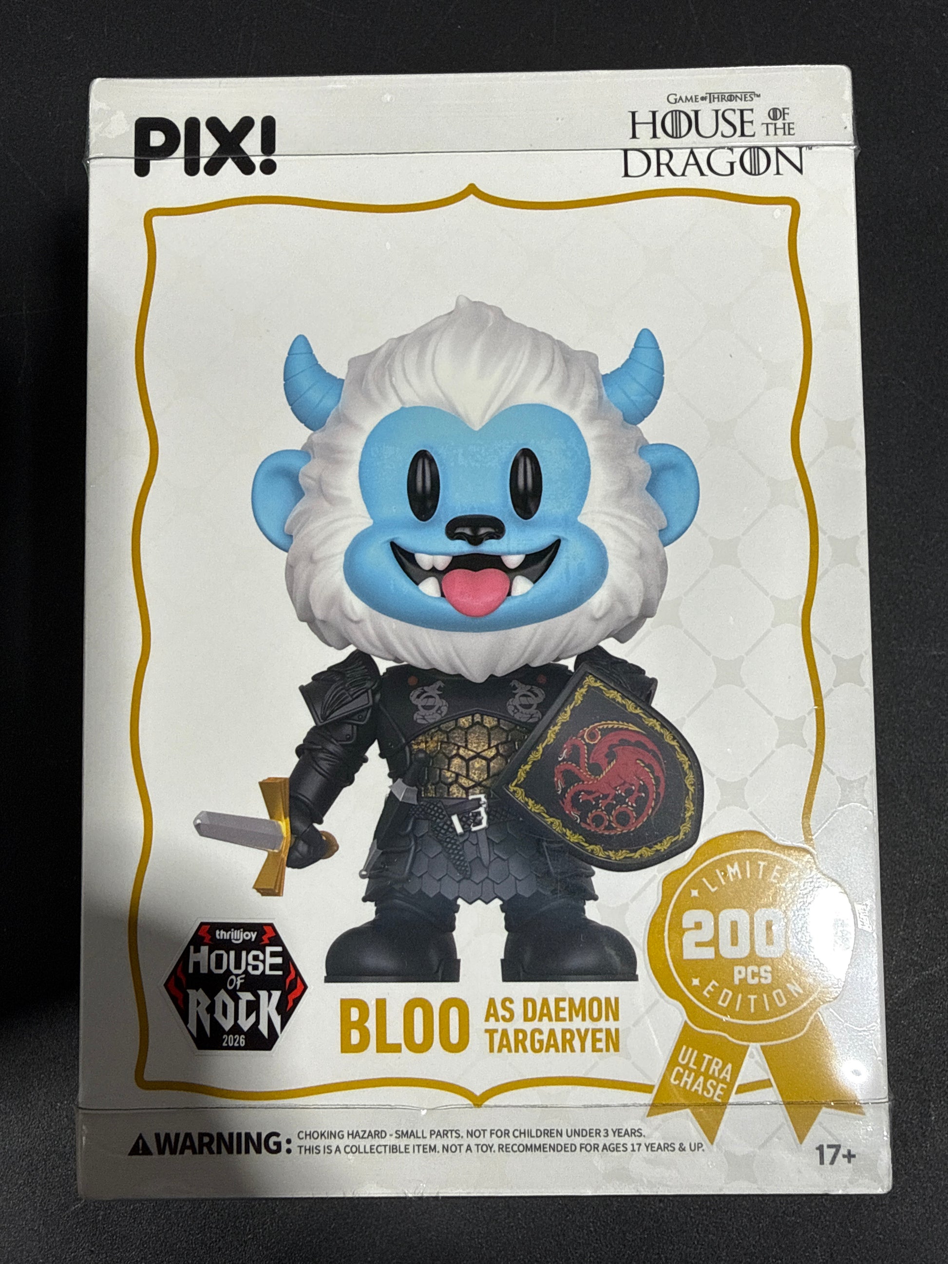 Thrilljoy 2026 House of Rock Exclusive Bloo as Daemon Targaryen Pix! (LE 2000, Sealed)