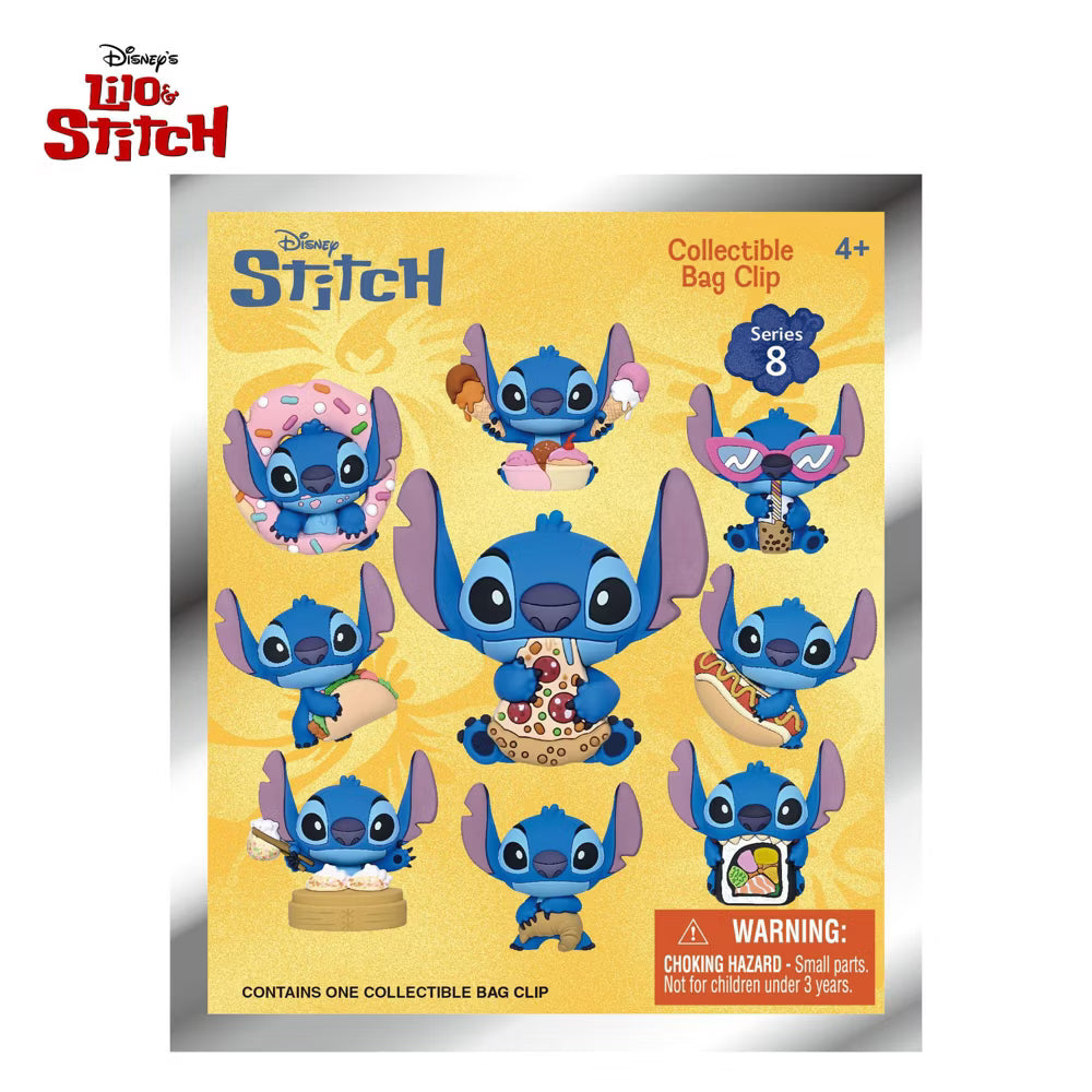 Disney Stitch Snacks (Series 8) Blind Bag Figural Bag Clip