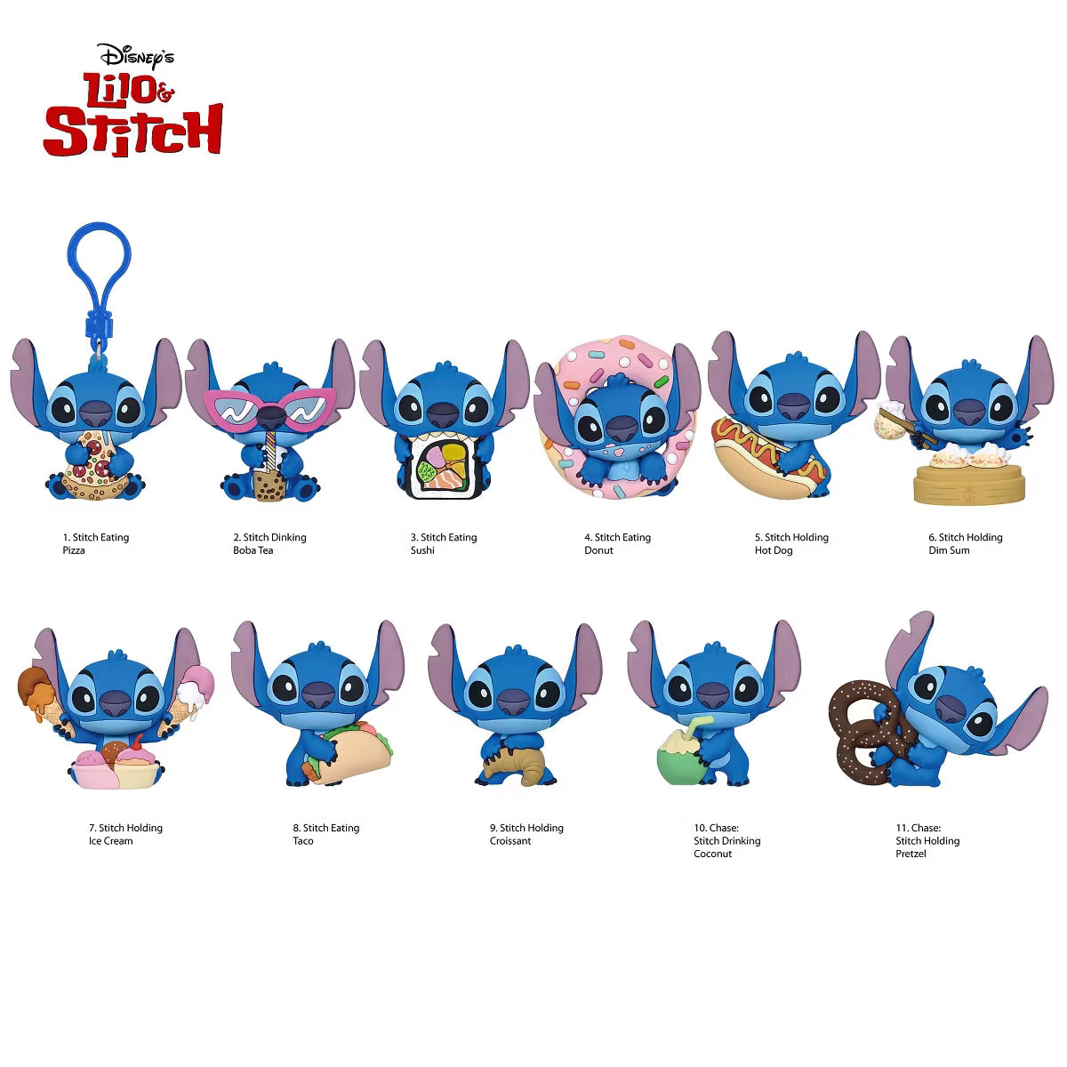 Disney Stitch Snacks (Series 8) Blind Bag Figural Bag Clip