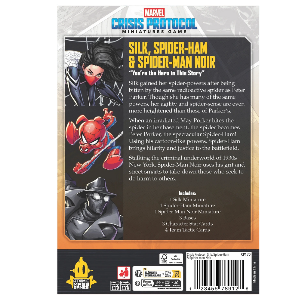 Marvel Crisis Protocol: Silk, Spider-Ham & Spider-Man Noir - Character Pack