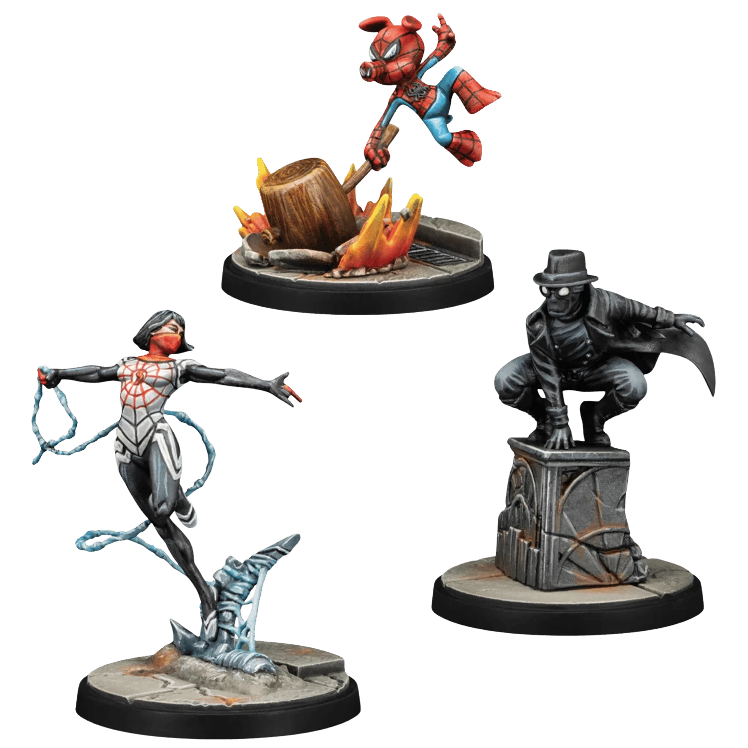 Marvel Crisis Protocol: Silk, Spider-Ham & Spider-Man Noir - Character Pack