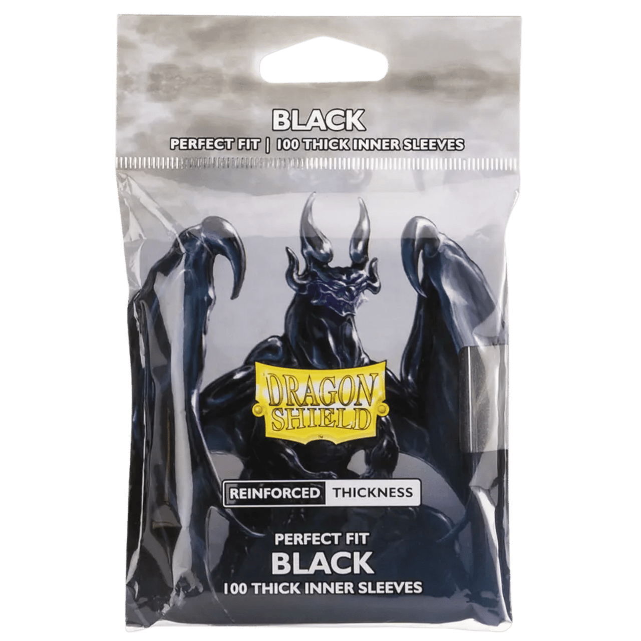 Dragon Shield: Perfect Fit BLACK Thick Inner Sleeves (100ct)