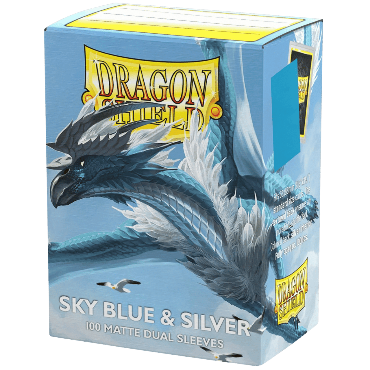 Dragon Shield: Matte Dual Sleeves - Sky Blue & Silver 100ct