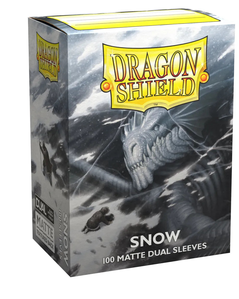 Dragon Shield: Dual Matte Standard Sleeves - SNOW (100ct)