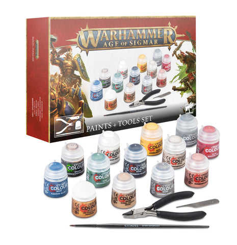 WARHAMMER: Age of Sigmar Paints + Tools Set