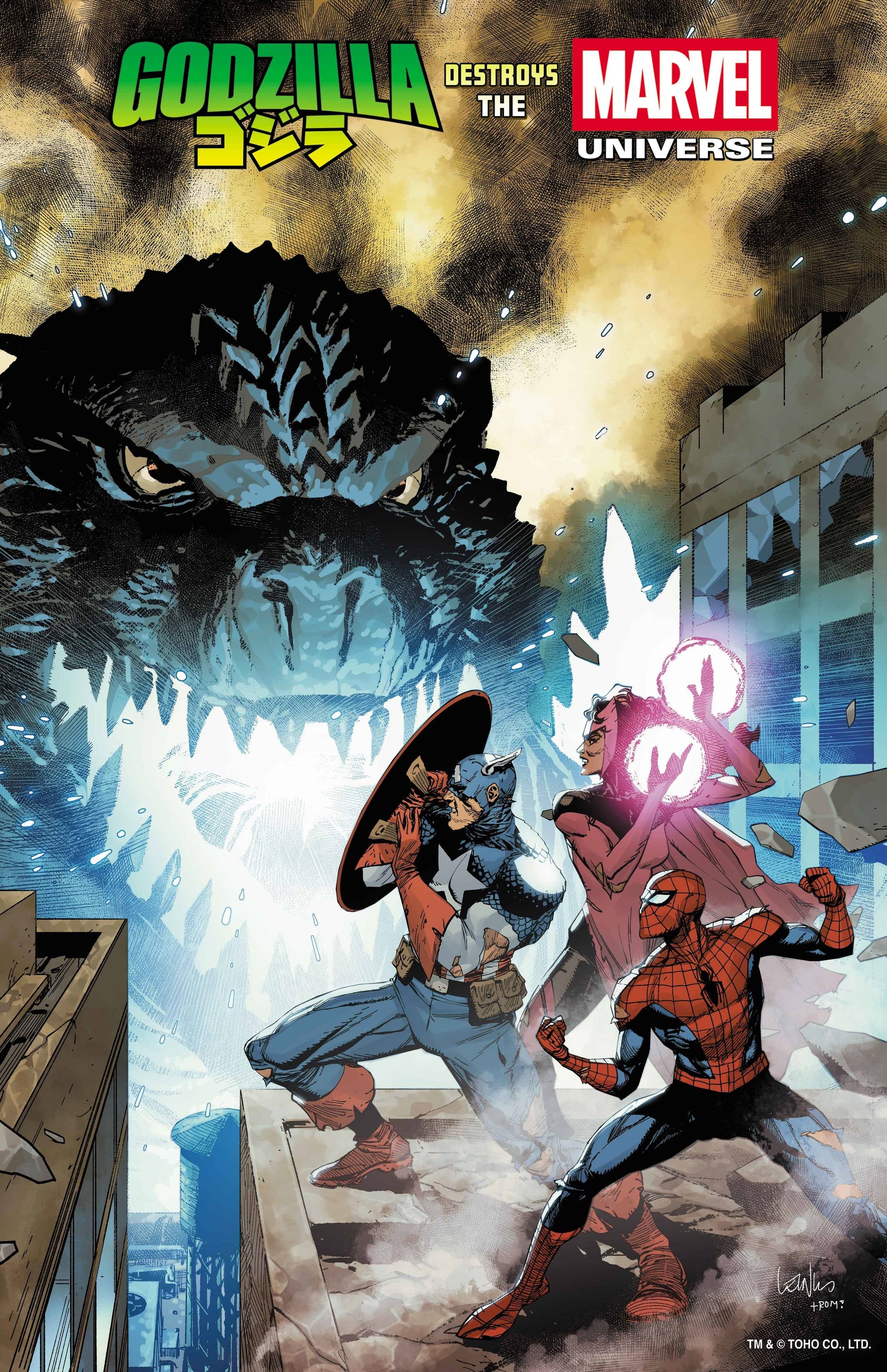 GODZILLA DESTROYS THE MARVEL UNIVERSE #1 YU FOIL VAR (NET)