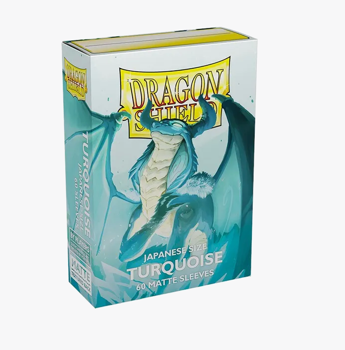 Dragon Shield: Turquoise - Matte Dual Sleeves - Japanese Size Sleeves (60ct)