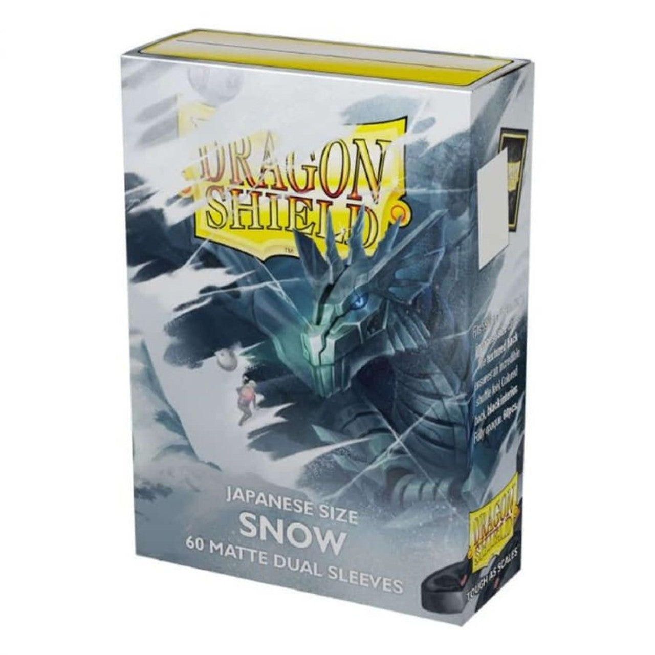 Dragon Shield: Snow - Matte Dual Sleeves - Japanese Size Sleeves (60ct)