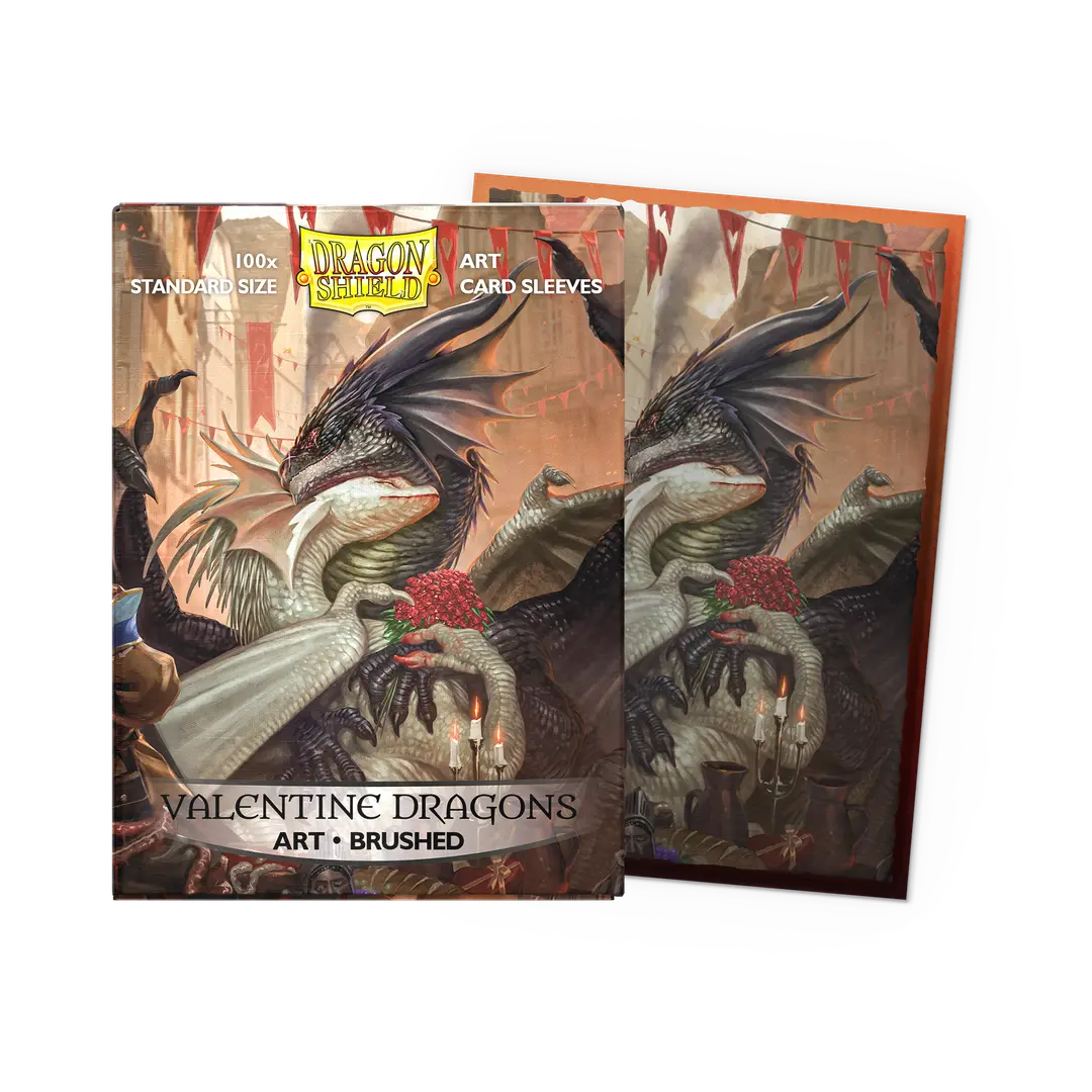 Dragon Shield Matte Standard Brushed Art Sleeves - Valentine Dragons (100-Pack)