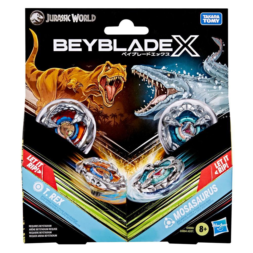 Beyblade X x Jurassic World T.Rex & Mosasaurus Set