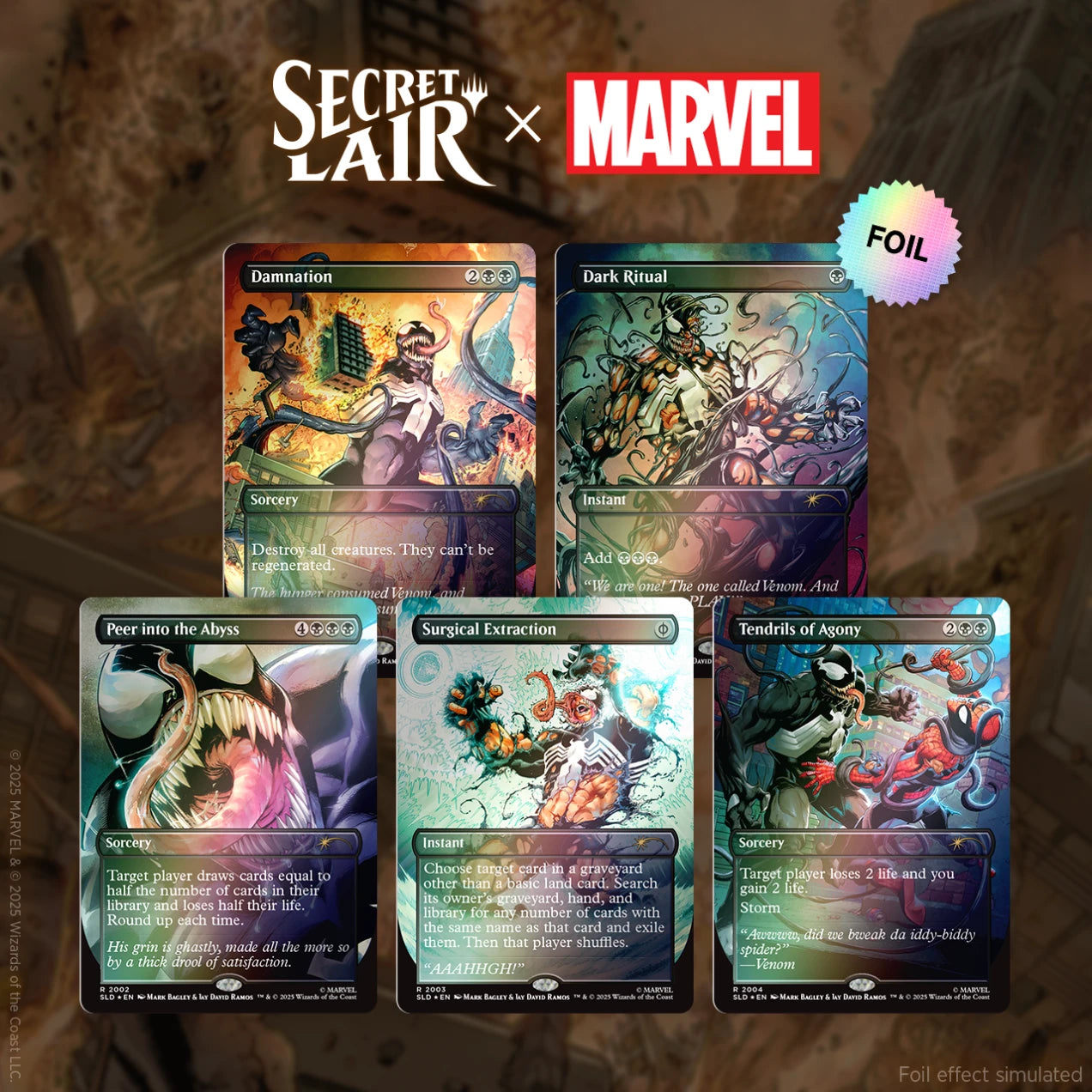 SECRET LAIR X MARVEL’S SPIDER-MAN: VENOM UNLEASHED (COLORS) FOIL EDITION