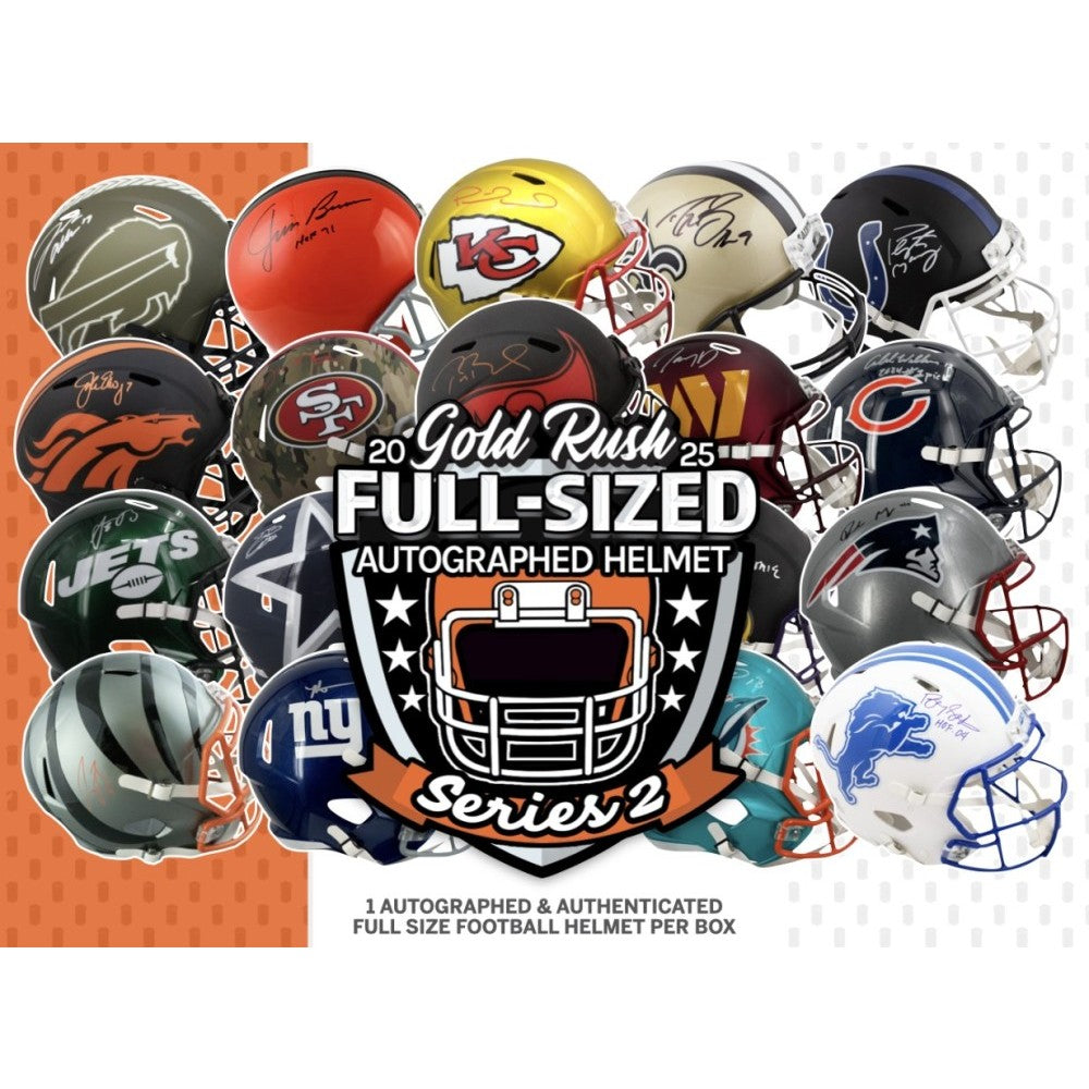 2025 Gold Rush Autographed Full-Size Football Helmet Series 3 Box