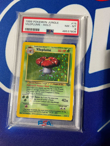 1999 Pokemon Jungle Holo Vuliplume PSA 8