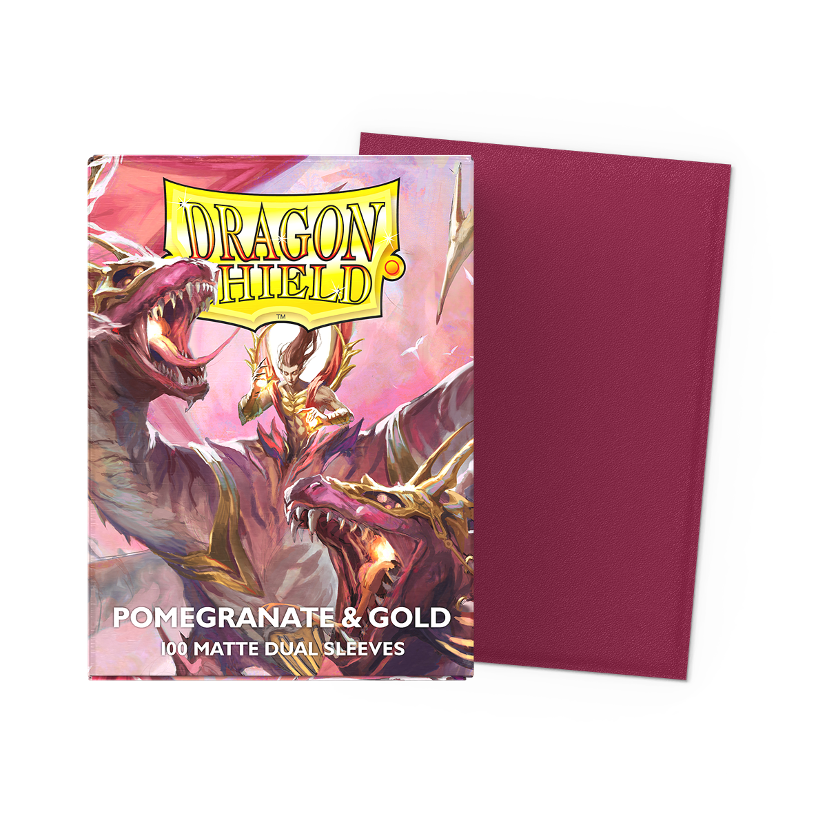 Dragon Shield Dual Matte: Pomegranate & Gold (100-pack)