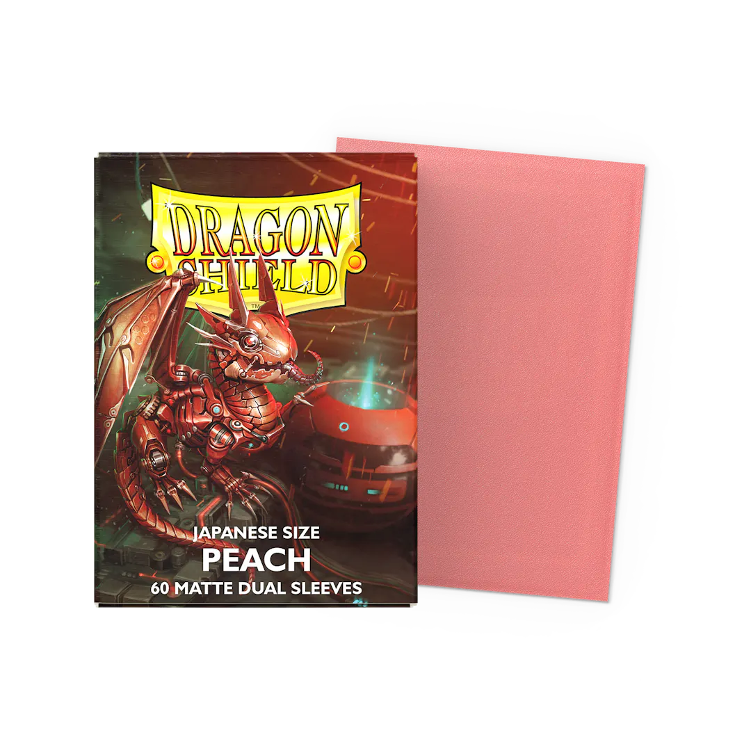 Dragon Shield: Matte Dual Japanese Sleeves - PEACH (60ct)