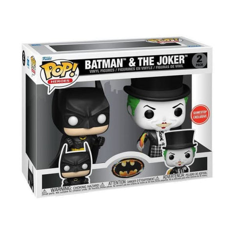 GameStop Exclusive Batman & The Joker Pop! Vinyl 2-pack