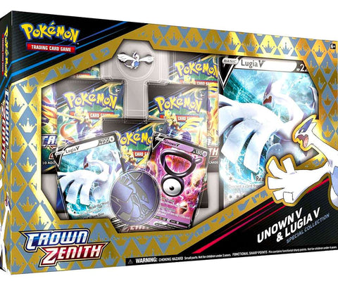 Pokemon Trading Card Game Crown Zenith Unown V & Lugia V Exclusive Special Collection