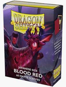 Dragon Shield: Matte Blood Red Japanese Size Card Sleeves (60ct)