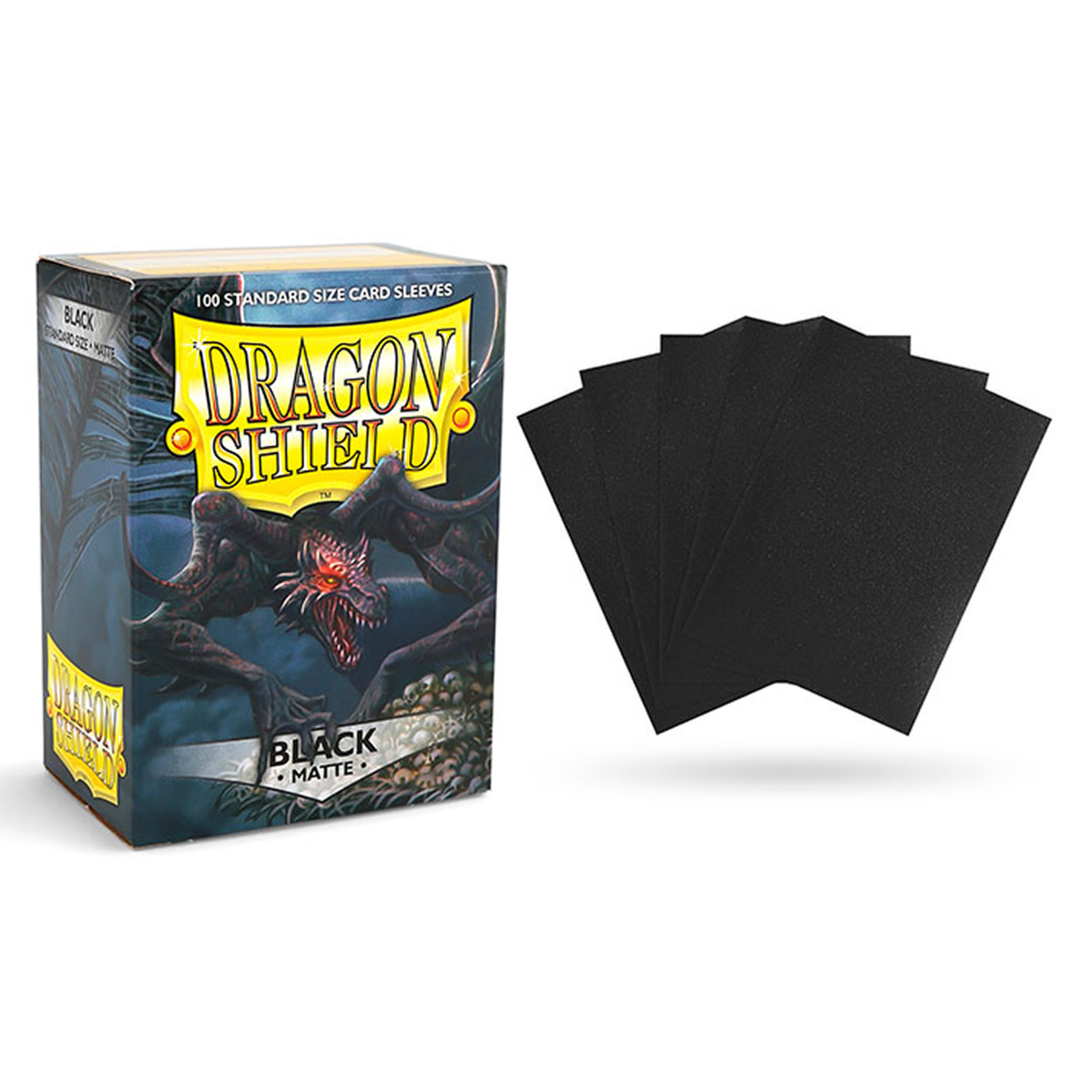 Dragon Shield 100 Standard Card Sleeves - Black Matte