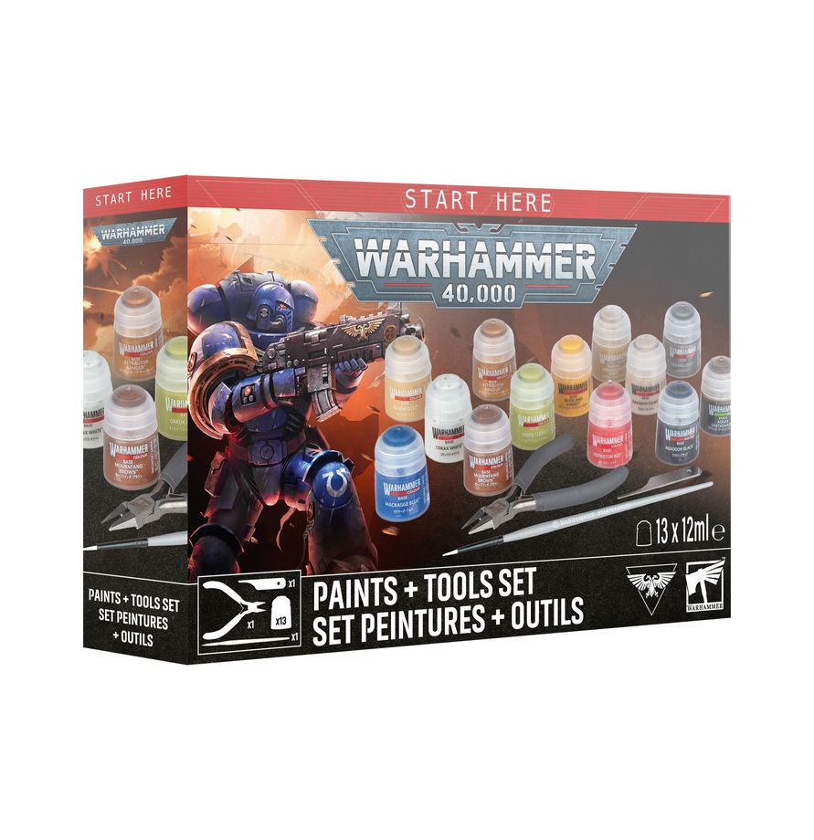 Warhammer 40K: Paint + Tools set