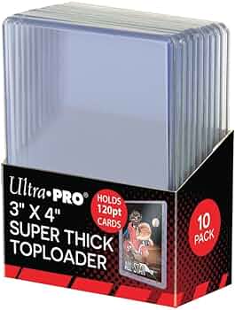 Ultrapro 3 X 4" Super Thick Toploader (120Pt, 10 pack)