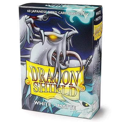 Dragon Shield: Matte White Japanese Size Card Sleeves (60ct)