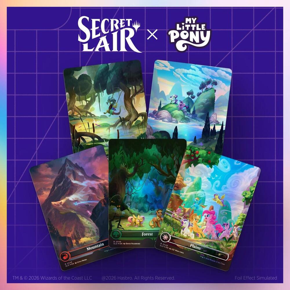 Magic: The Gathering Secret Lair Drop My Little Pony: The Lands of Equestria - Traditional Foil Edition