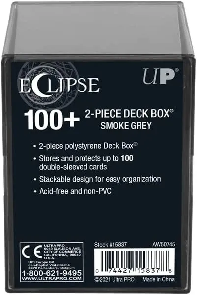 Ultra Pro Eclipse 2-Piece Deck Box: Smoke Grey