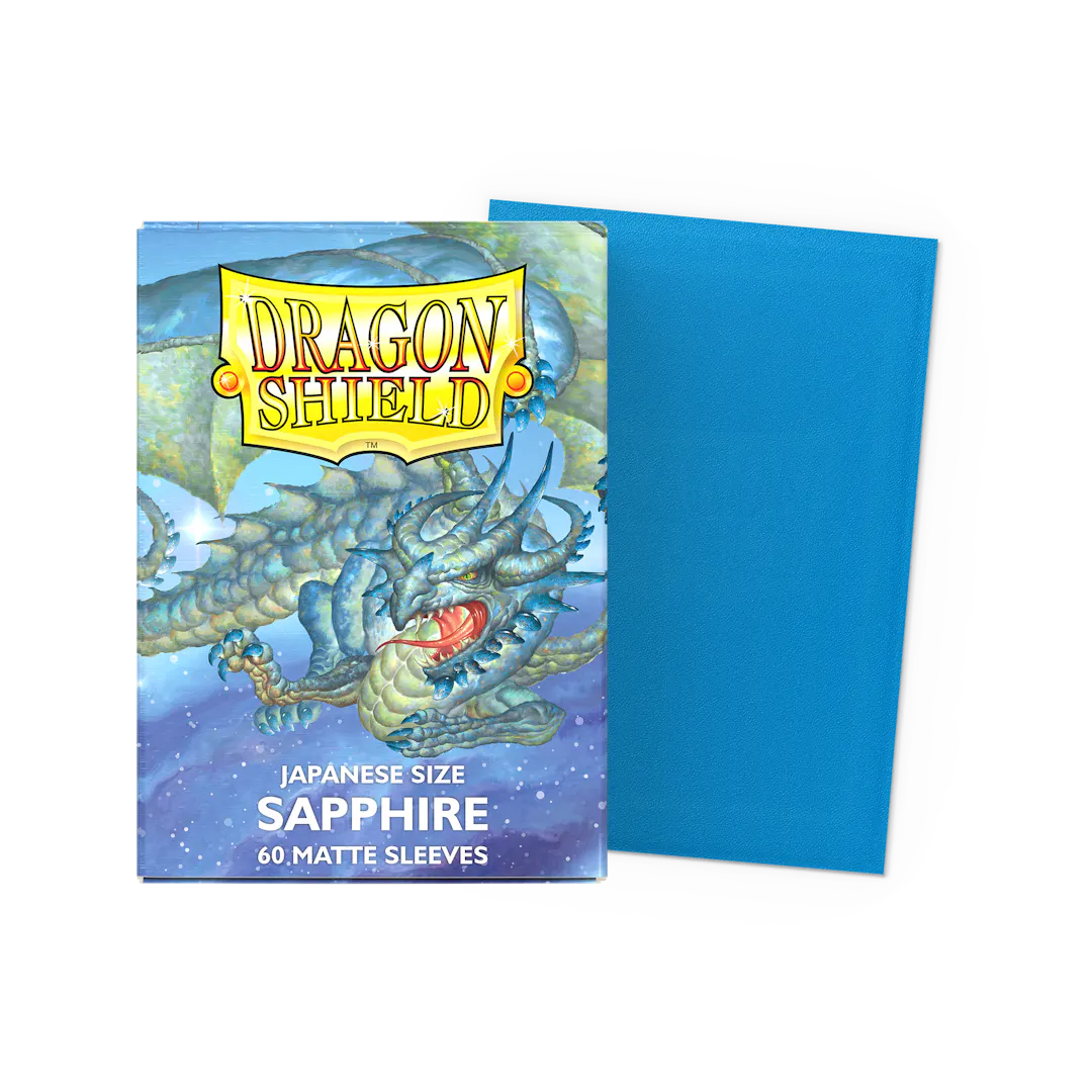 Dragon Shield: Sapphire - Matte Dual Sleeves - Japanese Size Sleeves (60ct)
