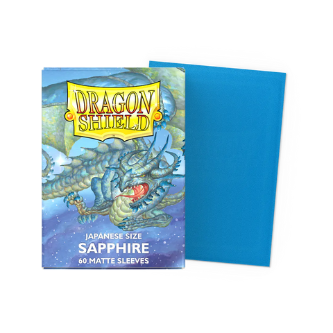 Dragon Shield: Sapphire - Matte Dual Sleeves - Japanese Size Sleeves (60ct)