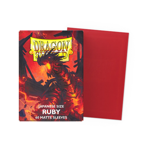 Dragon Shield:Ruby - Matte Sleeves - Japanese Size (60ct)