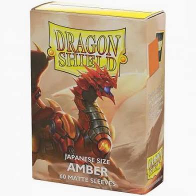 Dragon Shield Japanese Matte Sleeves - Amber (60-Pack) - Dragon Shield Card Sleeves