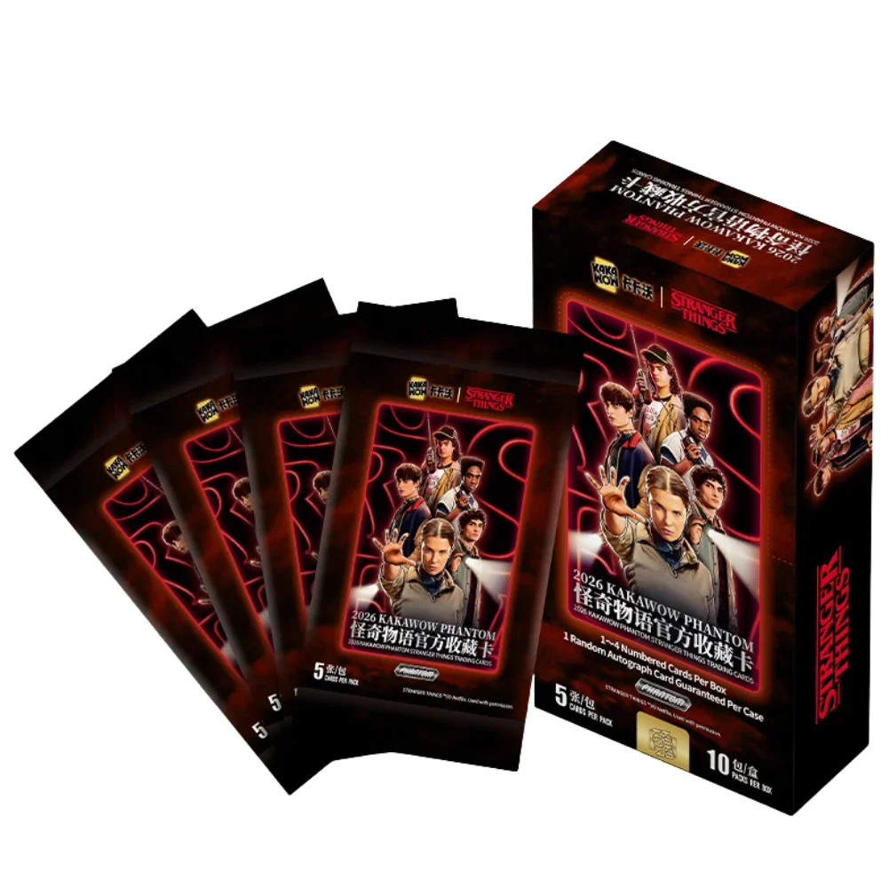 2026 Stranger Things Kakawow Phantom Trading Card HOBBY Box [10 Packs]