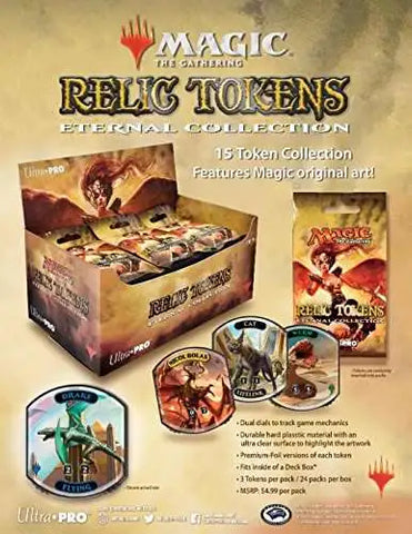 Magic The Gathering:  RELIC LIFE COUNTER TOKENS - Eternal Collection by Ultra Pro (packs)