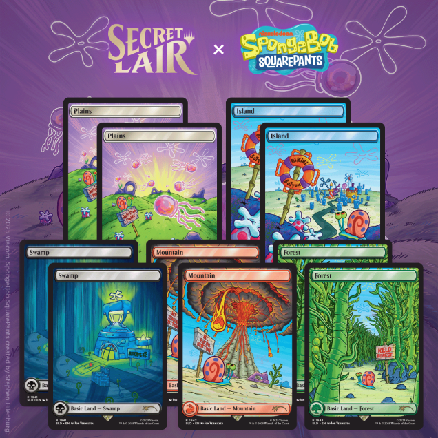 Magic the Gathering: Secret Lair x SpongeBob Squarepants - Lands Under the Sea