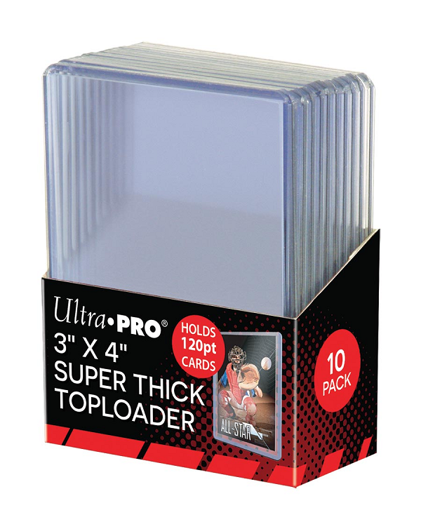 Ultrapro 3 X 4" Thick Toploader (120Pt, 10 pack)