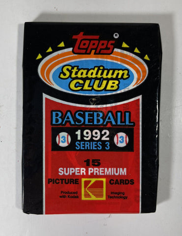 1992 Topps Stadium Club Baseball Series 3 Pack