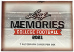 2021 Leaf Memories: College Football - Box