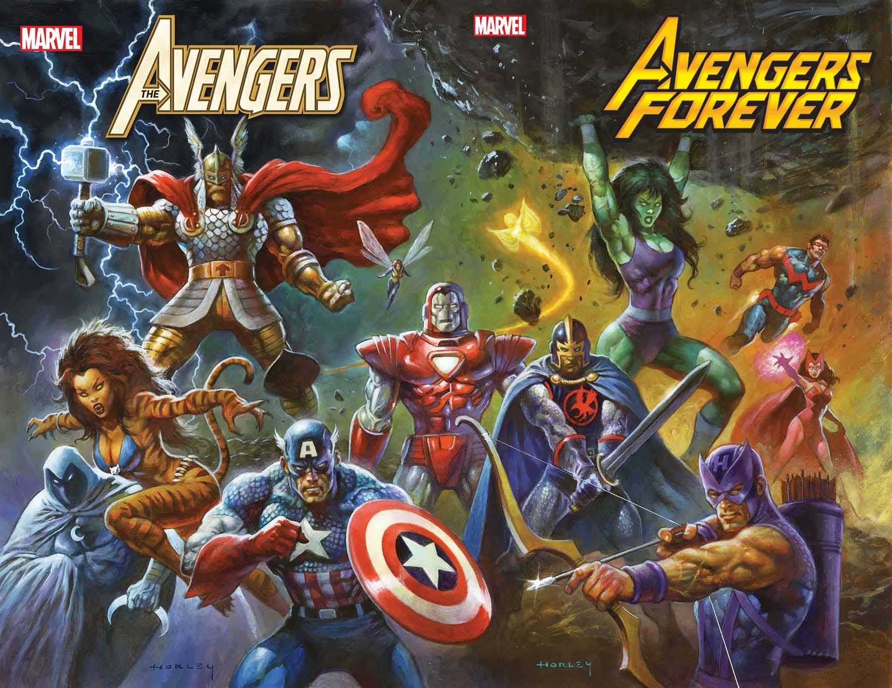 AVENGERS FOREVER #13 HORLEY 80S AVENGERS ASSEMBLE CONNECT VA