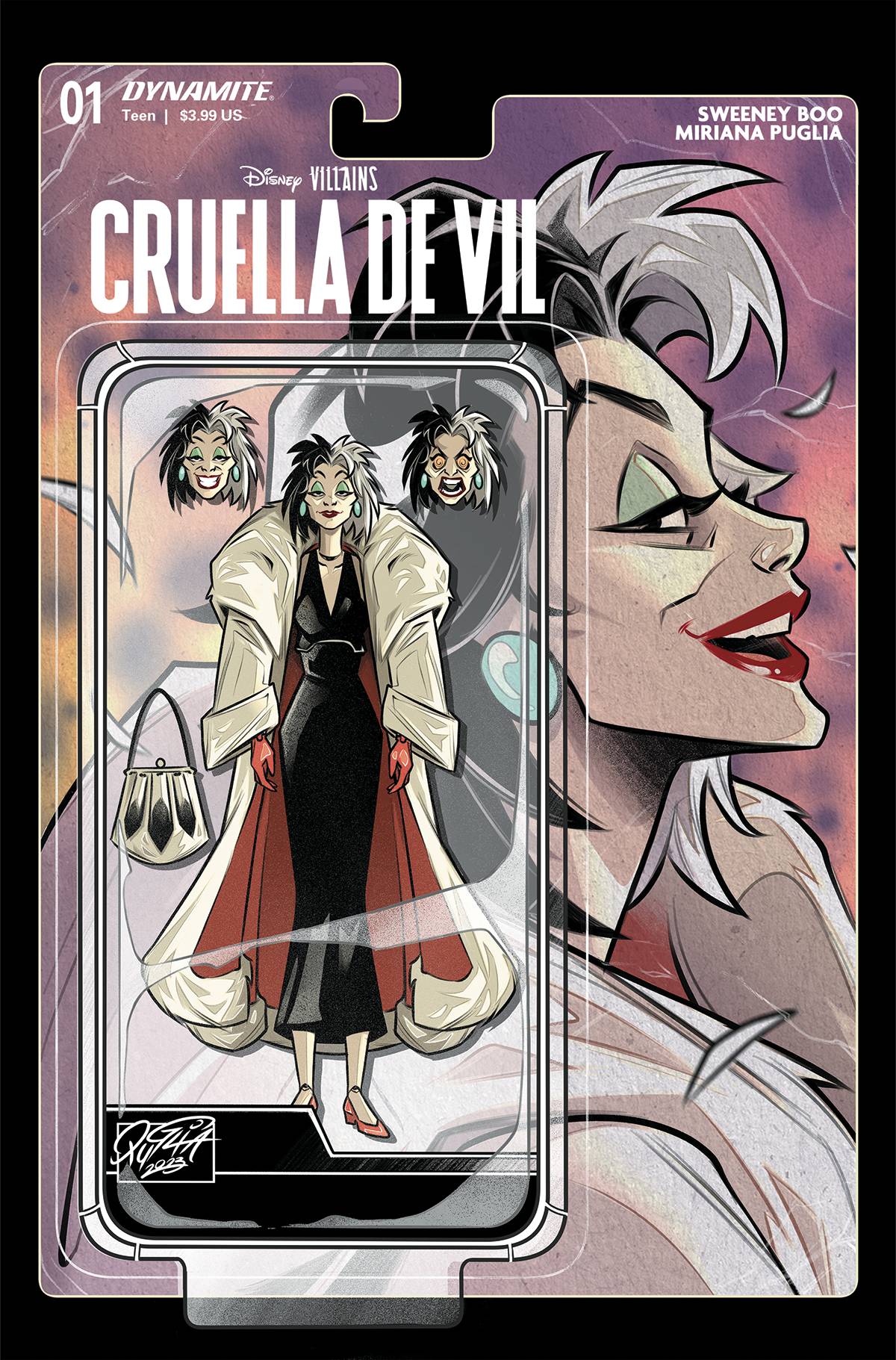 DISNEY VILLAINS CRUELLA DE VIL #1 COMIC BOOK CVR D ACTION FIGURE
