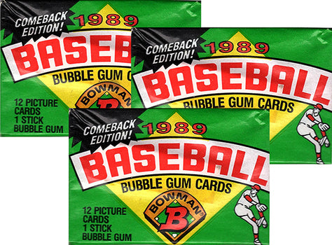 Bowman: 1989 Baseball Bubble Gum Wax Cards - Trading Cards Pack