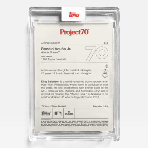 Topps Project 70 Card #378 - 1983 Ronald Acuna Jr. by King Saladeen