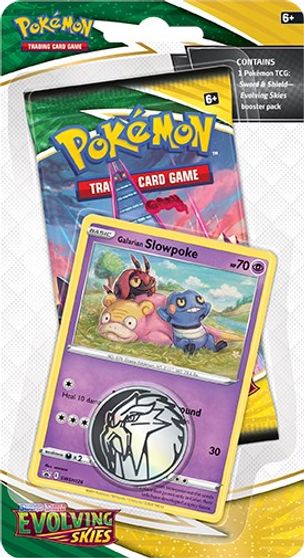 Pokemon Evolving Skies Single Eevee-Slowpoke Pack with Token