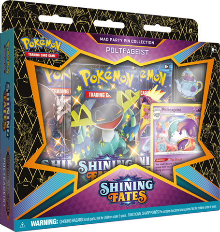 Pokemon CCG Shining Fates Mad Party Pin Collection