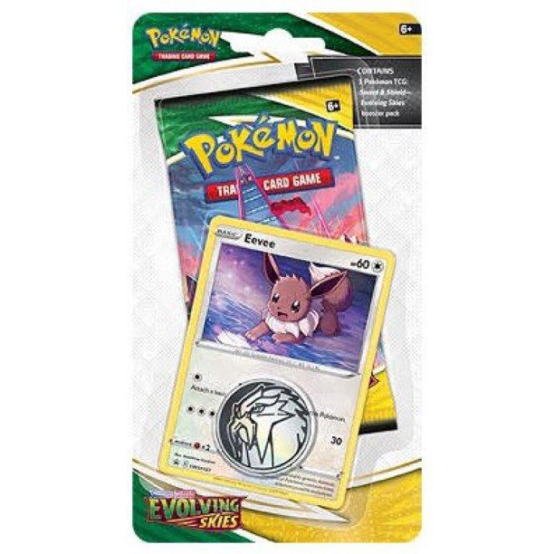 Pokemon Evolving Skies Single Eevee-Slowpoke Pack with Token