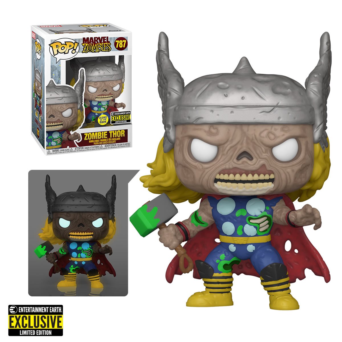 Marvel Zombies: Zombie Thor - Entertainment Earth Exclusive Glow-in-the-Dark Funko Pop!