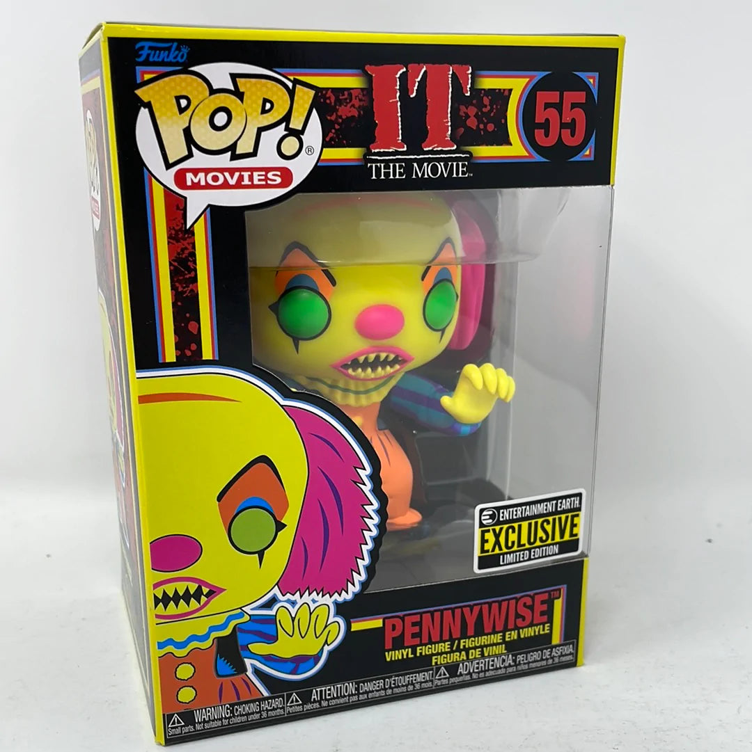 IT The Movie: Black Light Pennywise - Entertainment Earth Exclusive Funko Pop! Movies